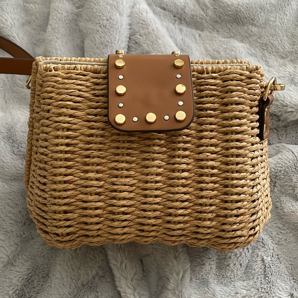 NWOT - Boho wicker crossbody bag